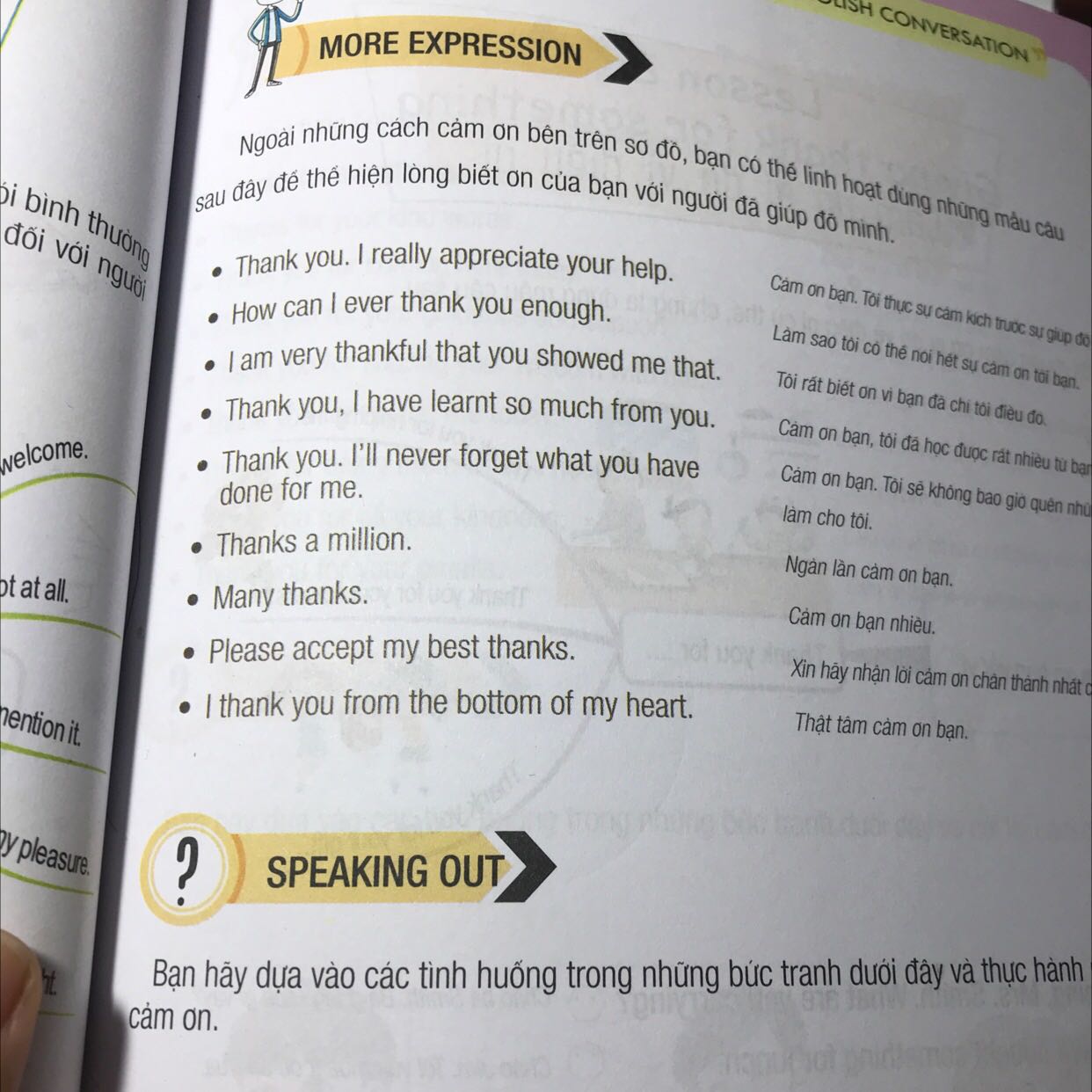 Sách có đoạn hội thoại dễ dàng thực hành, tự rèn luyện. File nghe dễ dàng. Gợi ý nhiều cách trả lời giao tiếp giúp người học linh hoạt