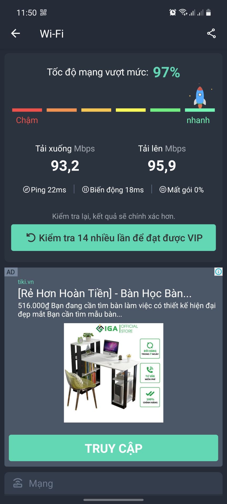Mới nhận, hàng ko có tem Tp link dán hộp, chắc bị khưi hộp để dán tem nhà bán hàng, sản phẩm *** thử mạng 5G thấy tốc độ nhỉnh hơn  so với mạng router Viettel cung cấp. Thời gian sử dụng sẽ đánh giá lại độ bền cũng như sóng sánh ntn. Mới nhận, hàng ko có tem Tp link dán hộp, chắc bị khưi hộp để dán tem nhà bán hàng, sản phẩm *** thử mạng 5G thấy tốc độ nhỉnh hơn  so với mạng router Viettel cung cấp. Thời gian sử dụng sẽ đánh giá lại độ bền cũng như sóng sánh ntn.