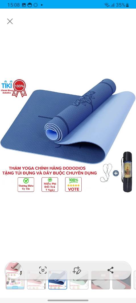 Chất liệu TPE khiến mình khá yên tâm ,thảm mềm và chống trơn trượt tốt ,cho shop 5 sao nhá Chất liệu TPE khiến mình khá yên tâm ,thảm mềm và chống trơn trượt tốt ,cho shop 5 sao nhá