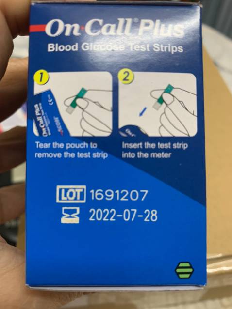 Hàng chính hãng, Hạn sử dụng xa 28/7/2022. So với những sp đã dùng trước đây thì sp này chất lượng hơn hẳn. 
Nên mua que thử đường có bao riêng như thế này vì  tôi đã dùng loại 25 que/1 hộp (đo không chính xác, phải thử đi thử lại nhiều lần, tốn kém hơn và không an tâm). 
Sẽ đặt mua thêm. Giao hàng sau 2 ngày (sớm hơn 1 ngày so với dự kiến.
Cám ơn shop.