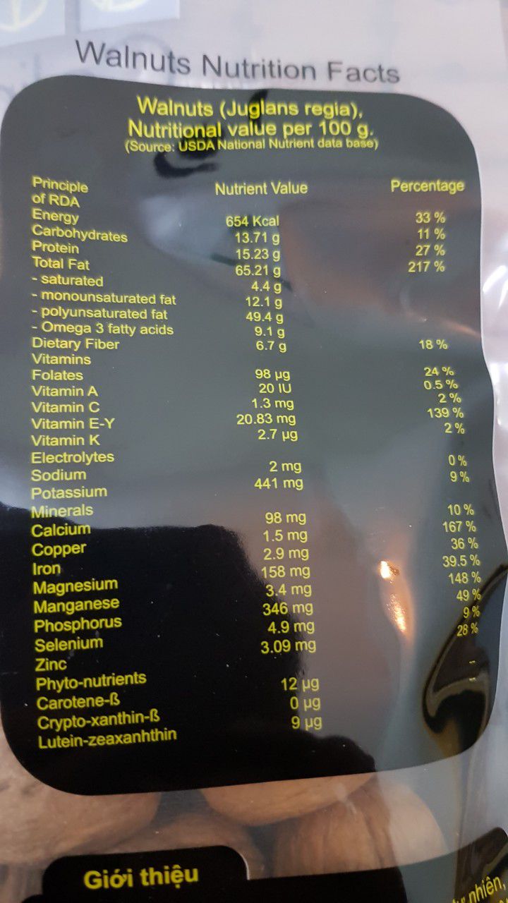 Chất lượng sản phẩm Ok, nhân trắng, giòn, Giao hàng nhanh. Đóng gói sản phẩm chắc chắn cẩn thận. Rất đáng tiền. Shop có tặng thêm 1 kẹp tách vỏ óc *** và hướng dẫn sử dụng chi tiết, thanks