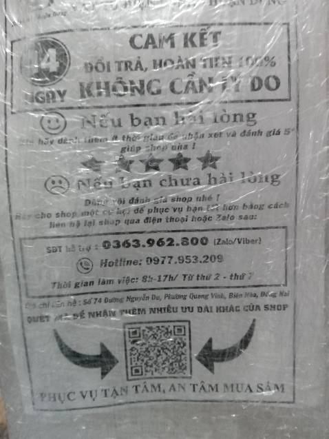 Đã mua rất nhiều hàng trên TMĐT chưa có shop nào như shop nầy, đóng gói rất an toàn chắc chắn 4 lớp. (Xem hình)

Giao hàng sớm hơn thông báo 1 ngày. 

Có tinh thần cầu thị tiếp thu cao, tư vấn mua sản phẩm ban đầu đúng yêu cầu của mình.

Đã đưa vào sử dụng đúng chủng loại và tốt. Mạch, board ok. Không do dự cho shop 5 sao. Mong rằng shop duy trì cách bán hàng nầy. Cám ơn.