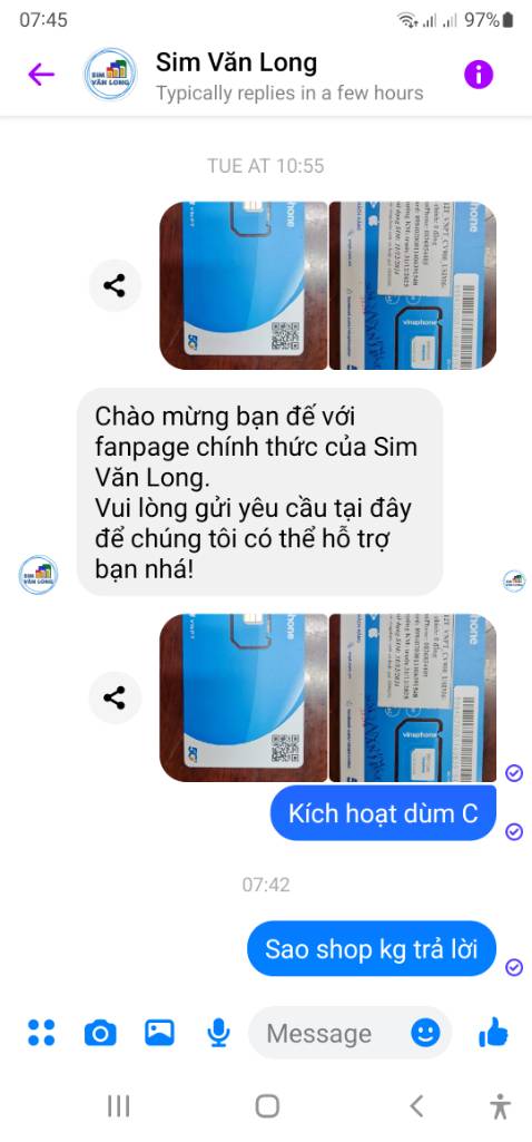 Dịch vụ khách hàng kém. Yêu cầu kích hoạt sim không trả lời.