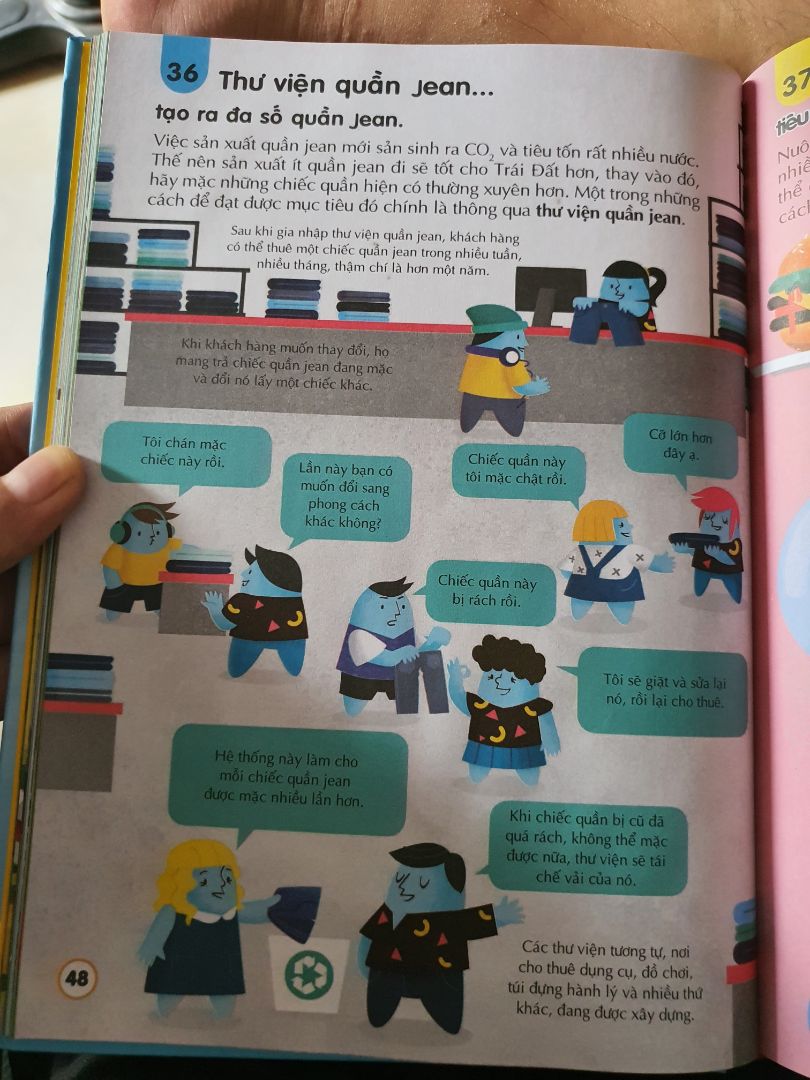 - Nội dung: giới thiệu tổng quan, và chi tiết về cách thức giải cứu Trái Đất, những hành động ảnh hưởng đến môi trường và sự kiện độc lạ khác. 
- Sách được gia công bìa cứng, tạo cảm giác cầm chắc tay, giấy chưa được in giấy bóng, hơi tiếc điểm này. 
- Giá: hơi cao so với các cuốn như lịch sử, khoa học, vũ trụ, thức ăn.
