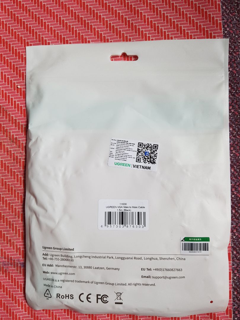 chất lượng gia công tốt, giao hàng siêu nhanh, chất lượng hình ảnh ko tốt lắm. nếu thiết bị kết nối có cổng khác thì ko nên mua dây VGA. chất lượng gia công tốt, giao hàng siêu nhanh, chất lượng hình ảnh ko tốt lắm. nếu thiết bị kết nối có cổng khác thì ko nên mua dây VGA.
