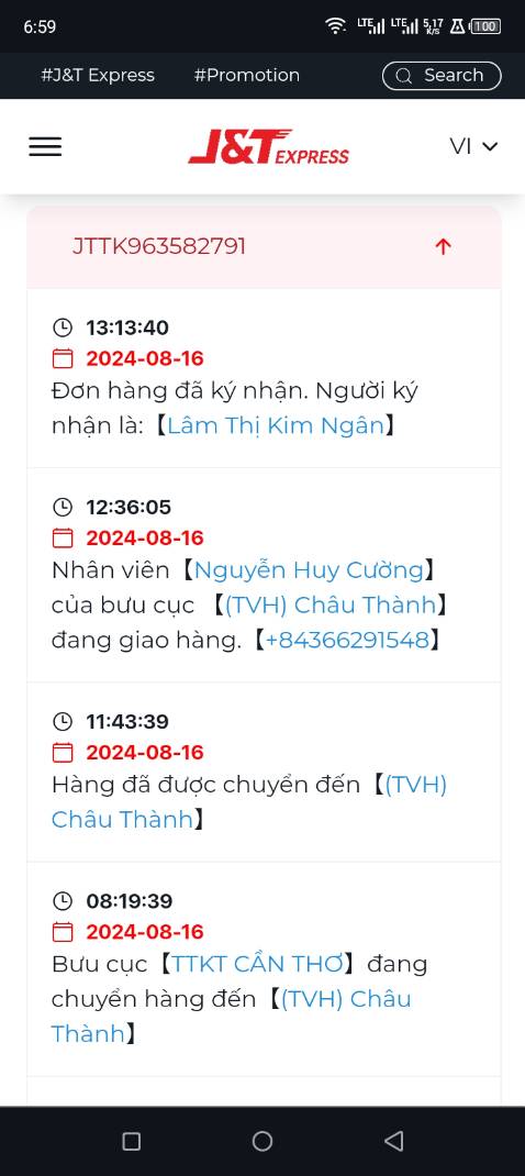 Sản phẩm thì tốt nhưng vận chuyển thì quá tệ, hàng từ SG đi Trà Vinh mà đi lòng vòng qua CT mất mẹ mấy ngày, shop nên ý kiến Tiki nhé nên dẹp thẳng J&T này đi.