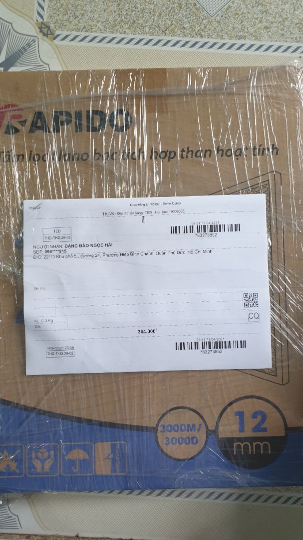 mua loại 6000d sao giao cho tôi.loại 3000D. Đề nghị tiki cho đổi trả lại