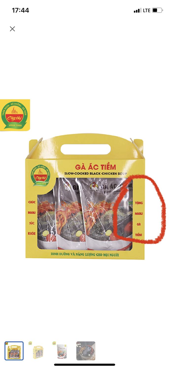 ủa sao mua hộp mà giao 3 bì rời. rồi kêu tặng nhau gà tiềm k thấy. lạy mà