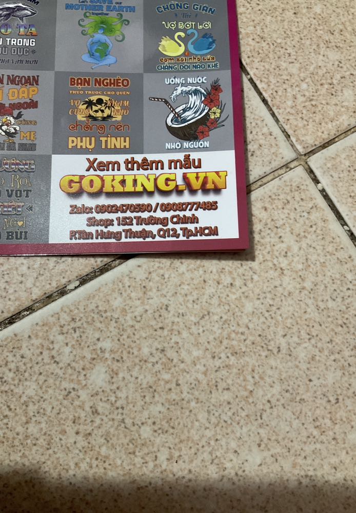 Hàng giả nhe.áo xanh đen mình mua lúc trước có tem goking.áo xám đậm mua của shop không có tem nhe.hàng giả nhe mọi người.địa chỉ shop gởi hàng ở q12 .