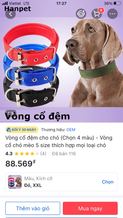 Đặt hàng dây màu đỏ - Size XXL mà shop giao màu xanh thật là thất vọng