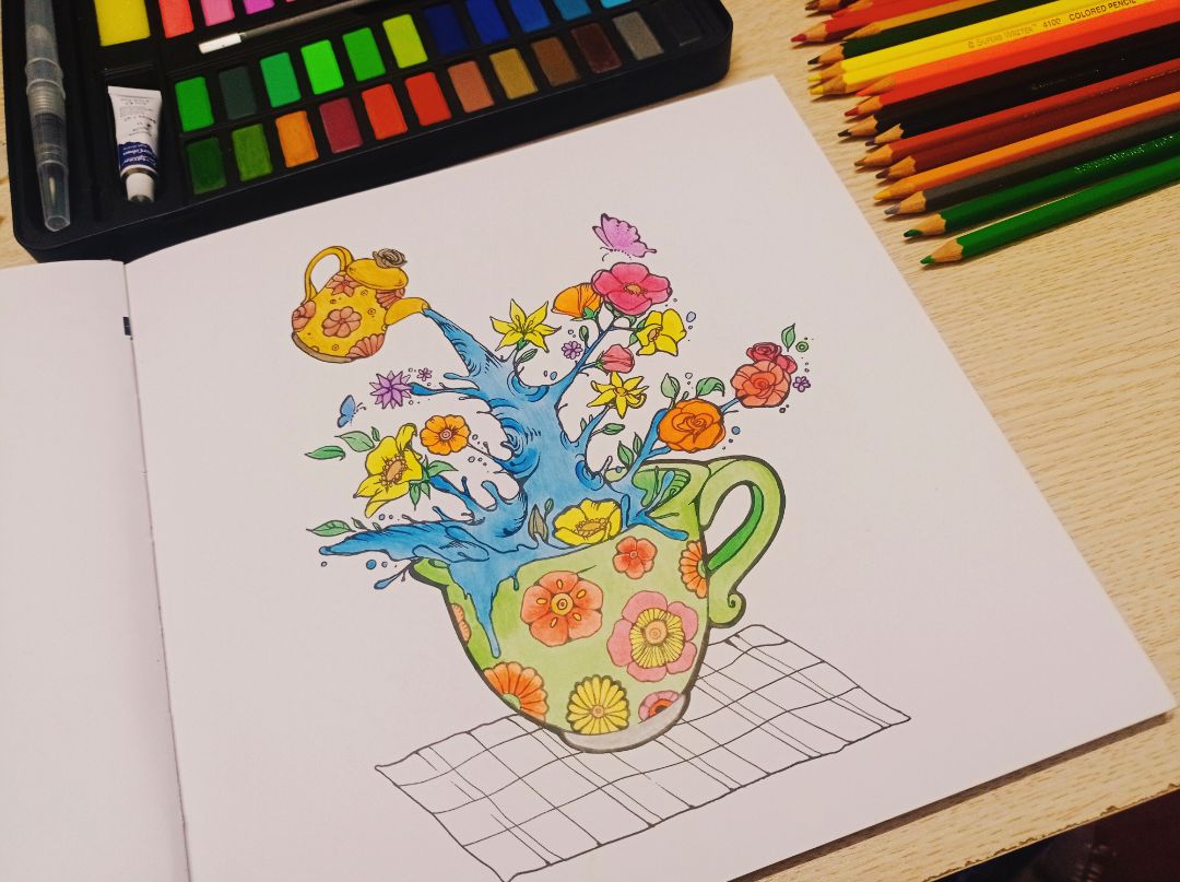 giấy dày, vẽ đc cả màu nước nhé mọi người, maker thì chỉ nên dùng mấy màu nhạt, vì vẫn lem một tý. nhưng nói chung như thế này là ok lắm rồi . mình rất hài lòng. đi làm về mệt lôi ra đồ đồ vẽ vẽ giảm stress tốt lắm :))