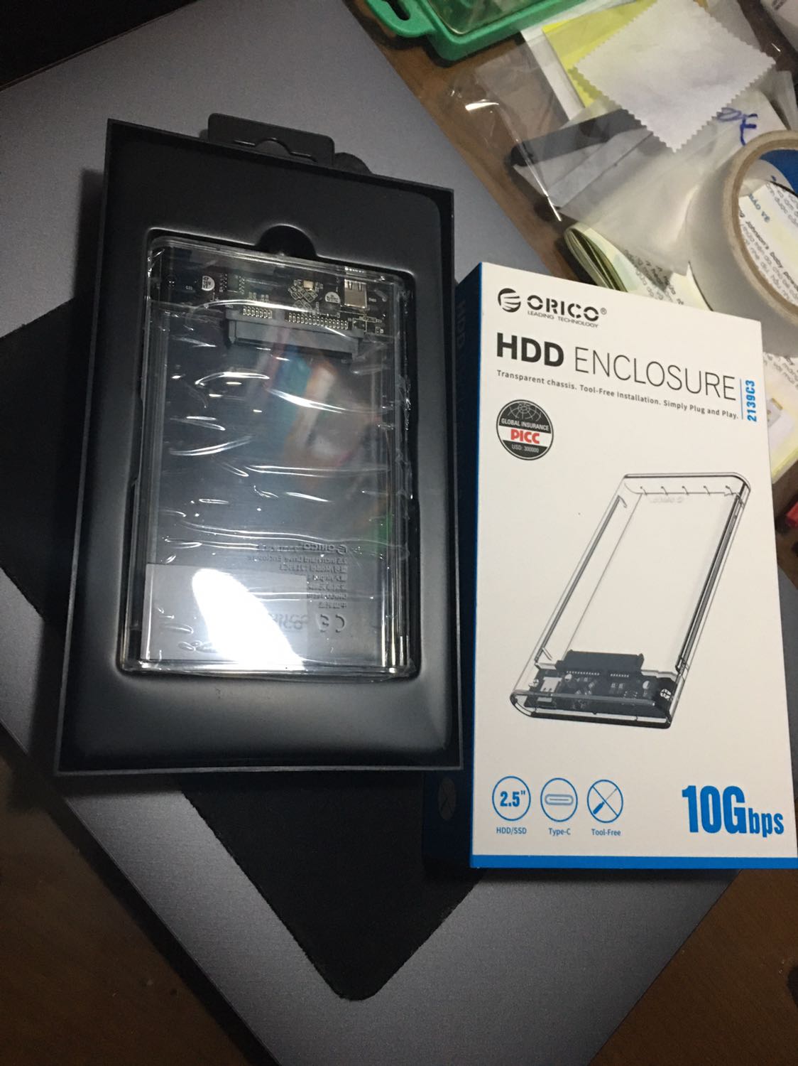 Hàng chính hãng, tốc độ khá, đầy đủ 2 cáp usbc-usbc và usbc-usba.