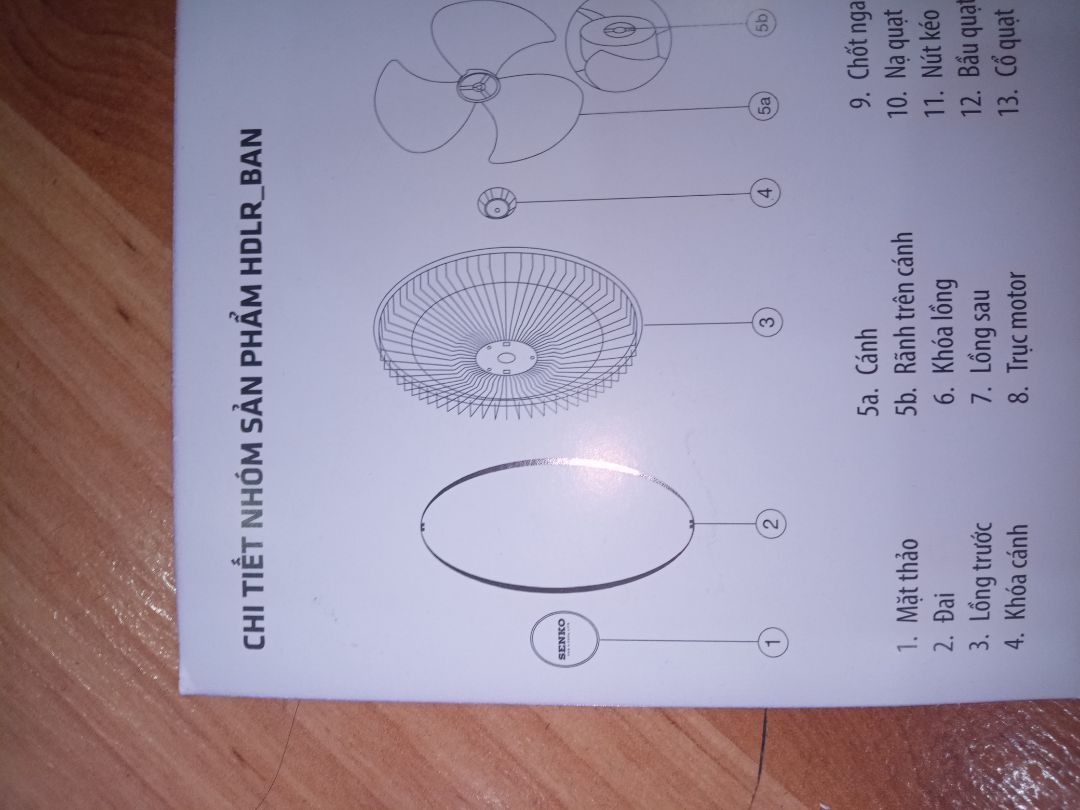 thiếu vòng tròn sao gắn được quạt???Tệ quá