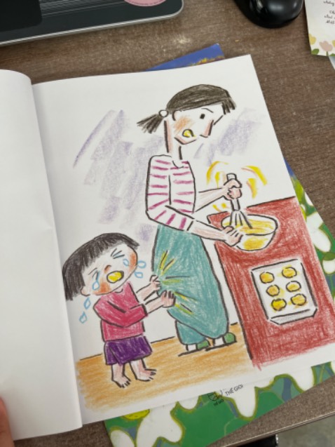 Mẩu chuyện ngắn dễ thương in hình màu săc đẹp hài hoà thu hút