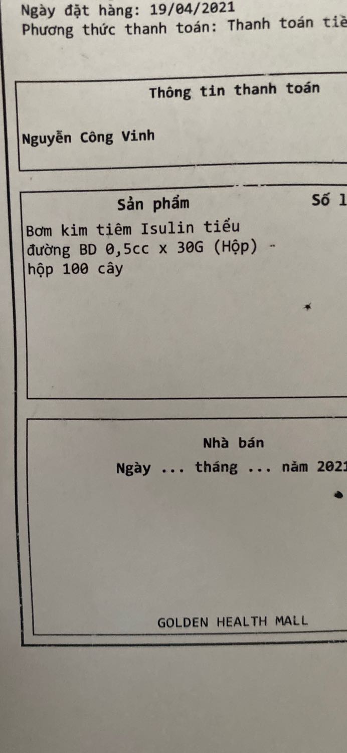 đặt hàng 0.5cc giao 0.3cc