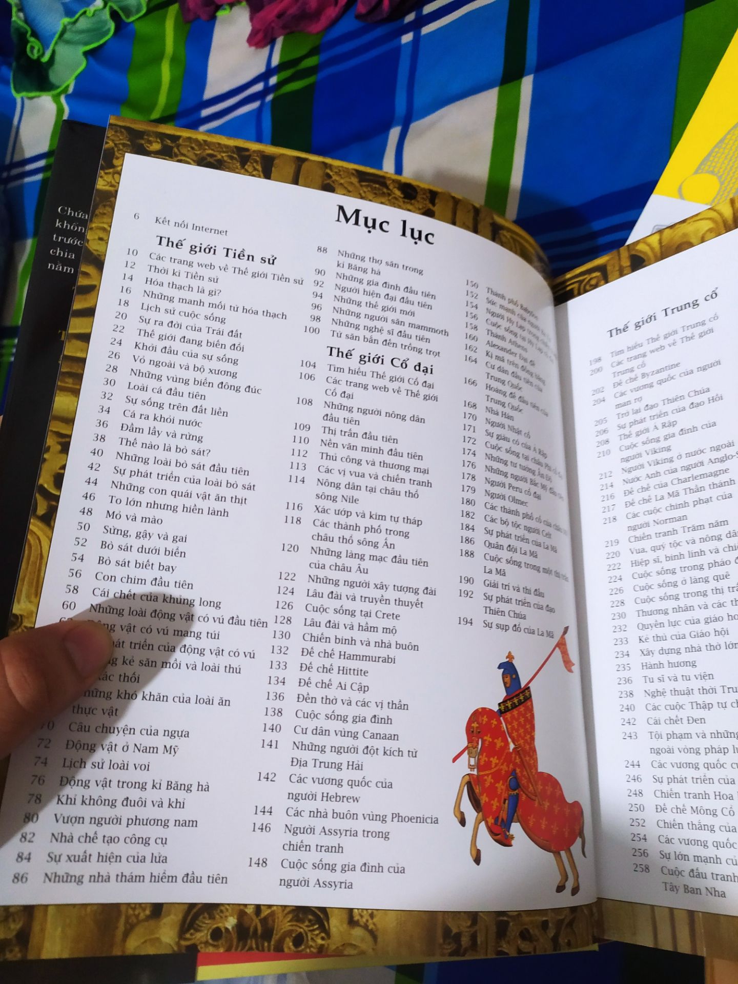 Quyển sách lịch sử quá đẹp, quá hay đến từ nhà Đông A.
Bạn mà cầm trên tay quyển này là bạn sẽ suýt xoa cho xem, vì sao vậy ?
- Hình thức, trình bày: Sách được in trên giấy bóng dày, màu in rất đẹp, không bị lem hay chảy màu. Bìa cứng dày in nhũ dập nổi tiêu đề đẹp mê ly luôn á. Mục lục trình bày theo logic từ tiền sử xa xưa đến 500 năm gần đây, độc giả dễ theo dõi sách.
- Nội dung: Sách trình bày lịch sử của nhiều lĩnh vực trong xã hội, mỗi bài có nhiều hình minh hoạ rất đẹp, bắt mắt, không nhàm chán. Cung cấp chuỗi kiến thức khổng lồ nhưng thú vị cho người đọc. Nội dung sách thích hợp với mọi người, mọi lứa tuổi.
