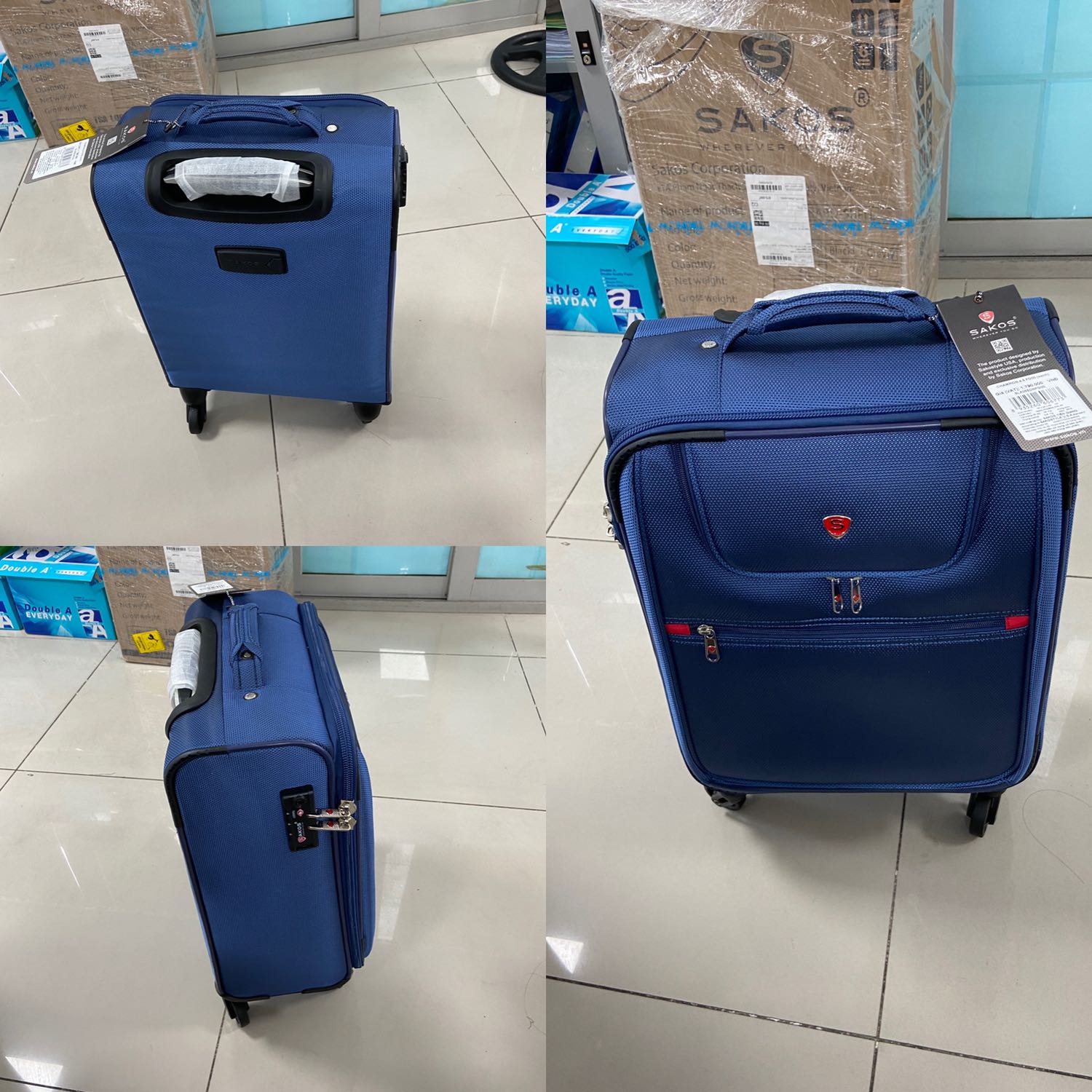 Vali rất đẹp, sang trọng. Đóng gõi kỹ, gọn. Sản phẩm Sakos sử dụng rất bền và chất lượng.