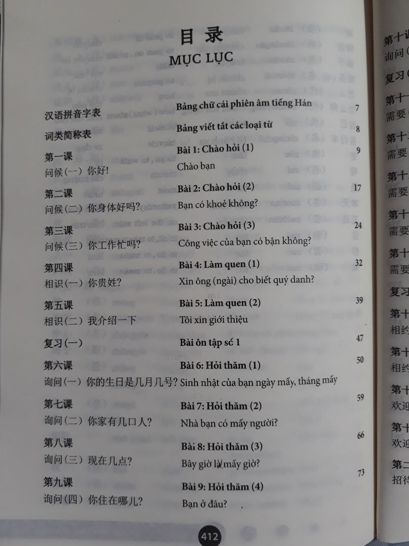 Tổng quan theo cá nhân mình thấy như sau:
1.Hình thức: Bìa cứng cáp, chất giấy tạm được, in trắng đen, chữ viết không được sắc nét lắm, một số chữ Trung phải biết pinyin để tra ra rồi mới nhìn lại chữ in trong sách.
2.Nội dung: sách này in năm 2018 (không có ghi TÁI BẢN) 3 ngôn ngữ Anh- Việt- Trung (có pinyin)
3. File nghe: không có kèm theo, nhưng sách này có thể lấy file mp3 qua google search được.
4. Hướng dẫn sử dụng: tự học bằng sách này được.