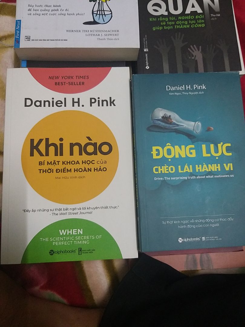 Sở hữu 2 cuốn sách hay của tác giả H.Pink.1 niềm vui to lớn.Động lực chèo lái hành vi đã chỉ ra các động lực mới trong thời đại mới ngày nay.Tại sao phương pháp gậy cà rốt lại ngày càng giảm tác dụng.