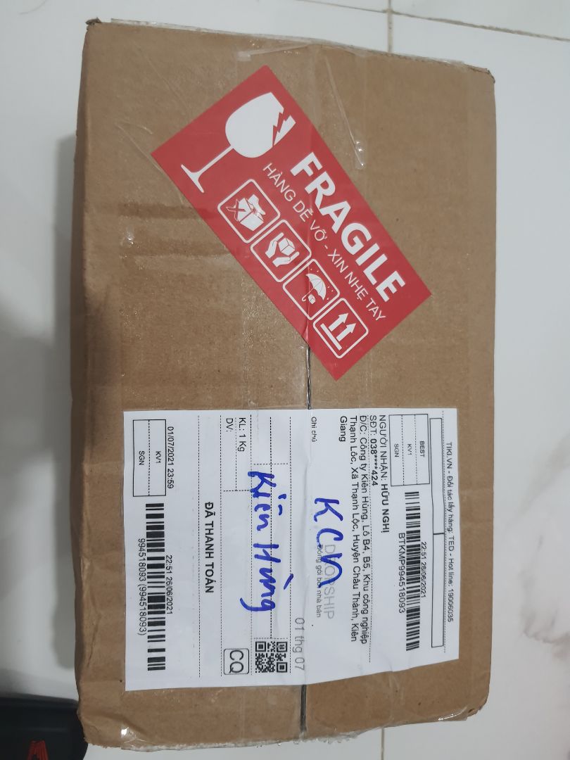 Đóng gói rất cẩn thận. Hàng tốt chất lượng, giao hàng nhanh. Đóng gói rất cẩn thận. Hàng tốt chất lượng, giao hàng nhanh.