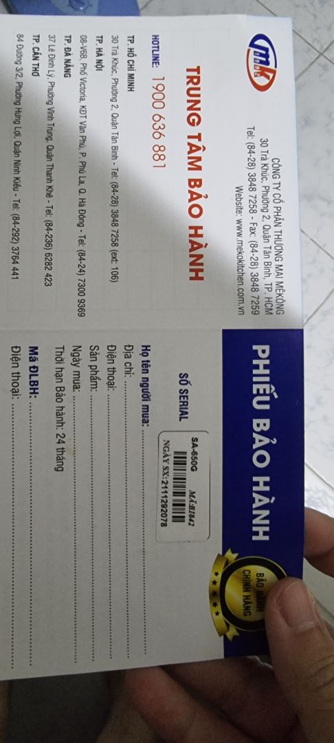 Hàng tốt, giao nhanh đóng gói kĩ, phiếu bảo hành đầy đủ, nút vặn bật bếp đầm tay, bật phát lên luôn