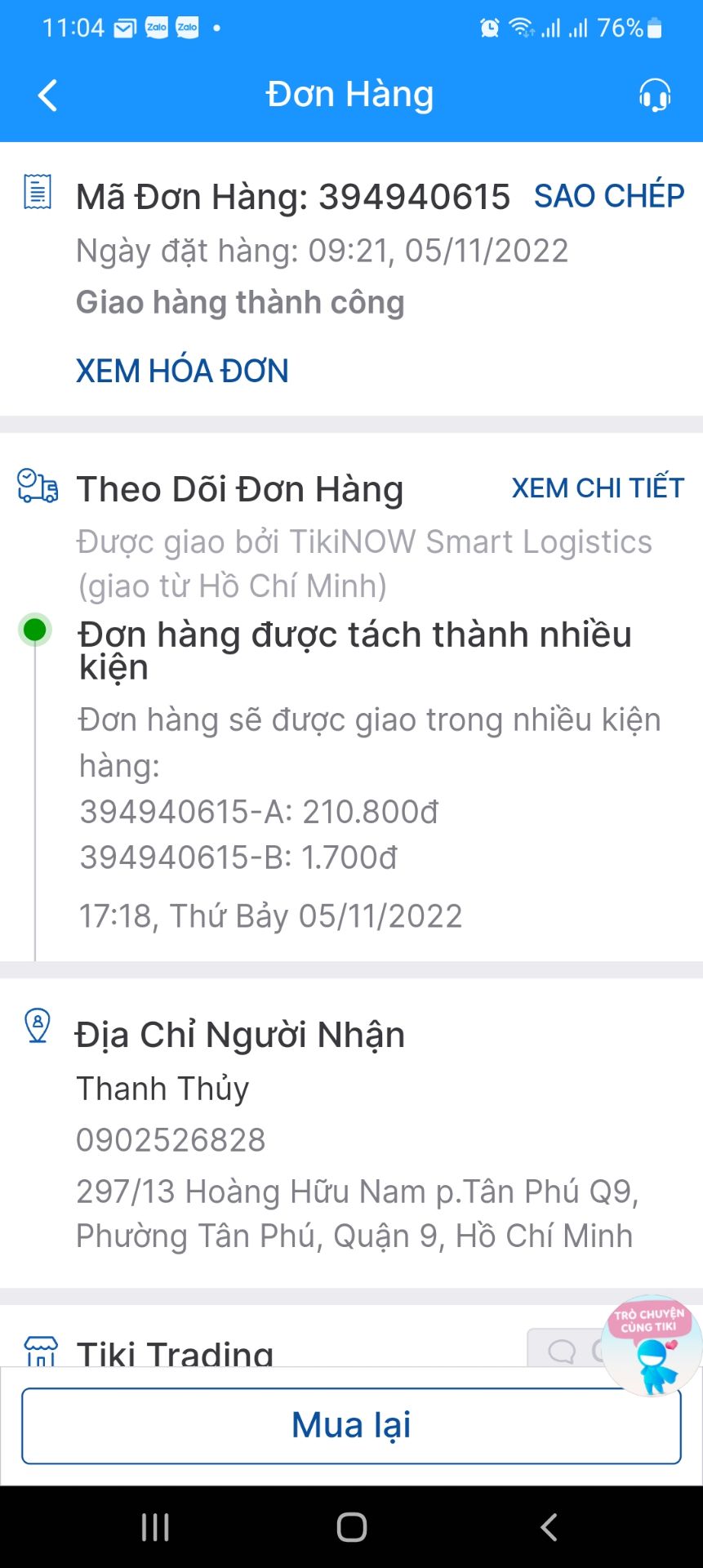 Đặt nước ngọt không giao mà đi giao ly bể thu 1.2k
Xong báo đã giaohang
Tào lao kinh khủng