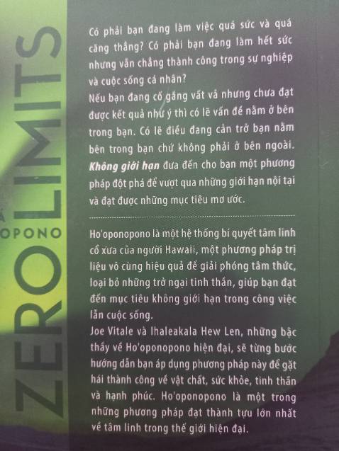 Sách nói về phương pháp thực hành Ho'oponopono giúp ta thực hành tiến trình giải thoát bản thân triệt để khỏi quá khứ. Nhận biết Ta là ai, từ đó đạt đến cuộc sống viên mãn. Thanh tẩy là công cụ tuyệt vời mà siêu nhiên ban tặng, ai đang cầm trong tay quyển sách này và thực hành thanh tẩy miệt mài như hướng dẫn sẽ trở thành thượng để của vũ trụ bên trong chinha mình