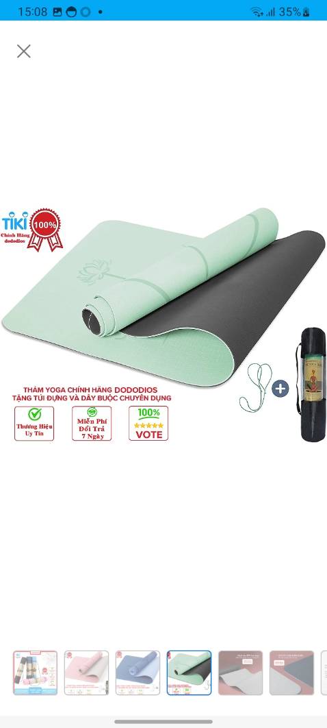 Chất liệu TPE khiến mình khá yên tâm ,thảm mềm và chống trơn trượt tốt ,cho shop 5 sao nhá Chất liệu TPE khiến mình khá yên tâm ,thảm mềm và chống trơn trượt tốt ,cho shop 5 sao nhá