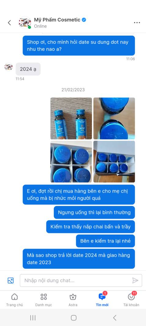 Mình mua cho mẹ uống bị nhức mỏi toàn thân, kiểm tra nắp thấy bị bẩn và trầy. Đã liên hệ shop mấy ngày rồi nhưng shop ko trả lời.