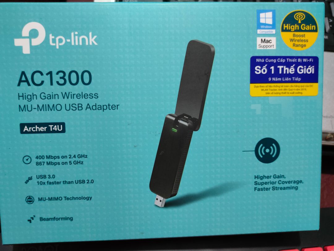 Sp nguyên seal của nhà cung cấp. Xài ổn, nhưng các loại dongle wifi của TP-Link hay bị lỗi không nhận wifi 5Ghz của router ở một số kênh (chanel), mình bị lỗi này và phải chỉnh lại router mới sử dùng được băng tầng kép. Sp nguyên seal của nhà cung cấp. Xài ổn, nhưng các loại dongle wifi của TP-Link hay bị lỗi không nhận wifi 5Ghz của router ở một số kênh (chanel), mình bị lỗi này và phải chỉnh lại router mới sử dùng được băng tầng kép.