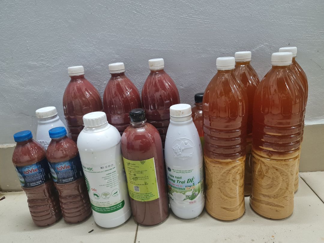 Sản phẩm rất tuyệt vời! Mình kết hợp với rỉ mật đường và có thành phẩm là mấy chục lít EM2 dùng để ngâm ủ phân rác, phân cá và dịch chuối. Thành quả đợt 1 đây!