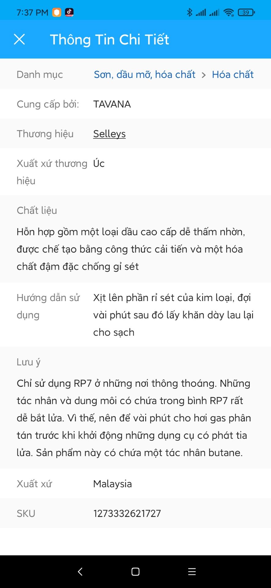 bán hàng giả, treo đầu dê bán thịt ***. shop làm ăn bậy bạ quá đề nghị delete ra hệ thống. tra parcode thì hàng Australia, quảng cáo tiki thì Malaysia, sản phẩm thực tế thì sản xuất ở Tháilan đc nhập khẩu bởi CTY Tavana ở việt nam mà ko có một chữ Thái nào toàn chữ việt, anh kakakka mọi người ko nên mua. đồ đểu