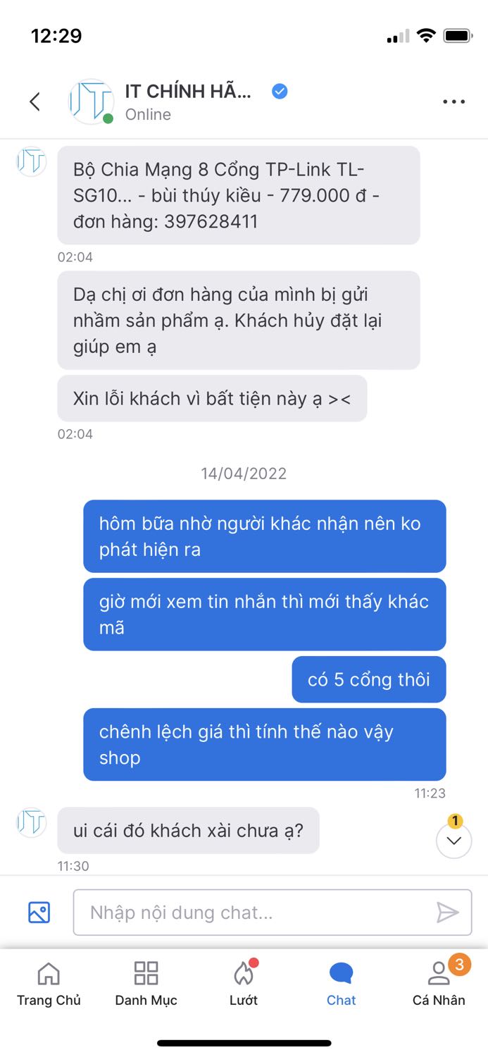 đây là bài học của mình. Mình có *** nhưng không ai liên lạc, đến khi mở hộp chat thì đã hết hạn