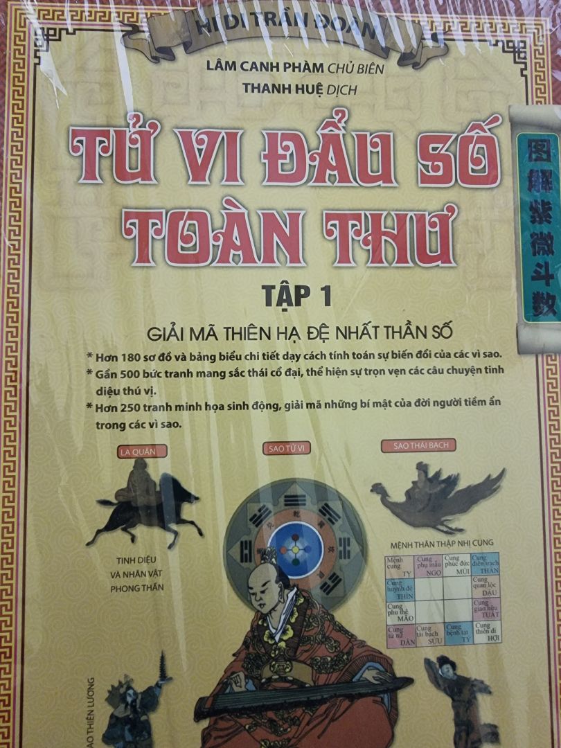 Sách bìa cứng, dày dặn, bao bọc cẩn thận, sạch sẽ. Chất lượng sách in của nhà xuất bản Hồng Đức tốt hơn hẳn sách tử vi của các nhà xuất bản khác.
Về nội dung thì sách rất có giá trị tham khảo, tổng quan đối với người mới nghiên cứu tử vi. Xin cảm ơn.