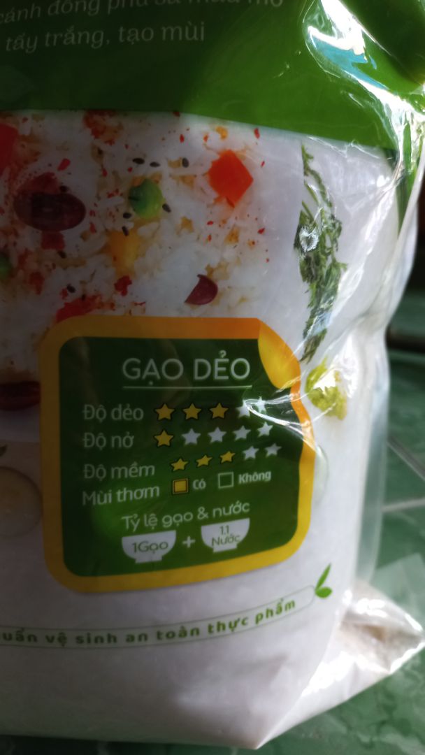 Gạo giống mô tả, dẻo vừa phải, hơi thơm nhẹ, canh mua lúc khuyến mãi nên giá chấp nhận được Gạo giống mô tả, dẻo vừa phải, hơi thơm nhẹ, canh mua lúc khuyến mãi nên giá chấp nhận được