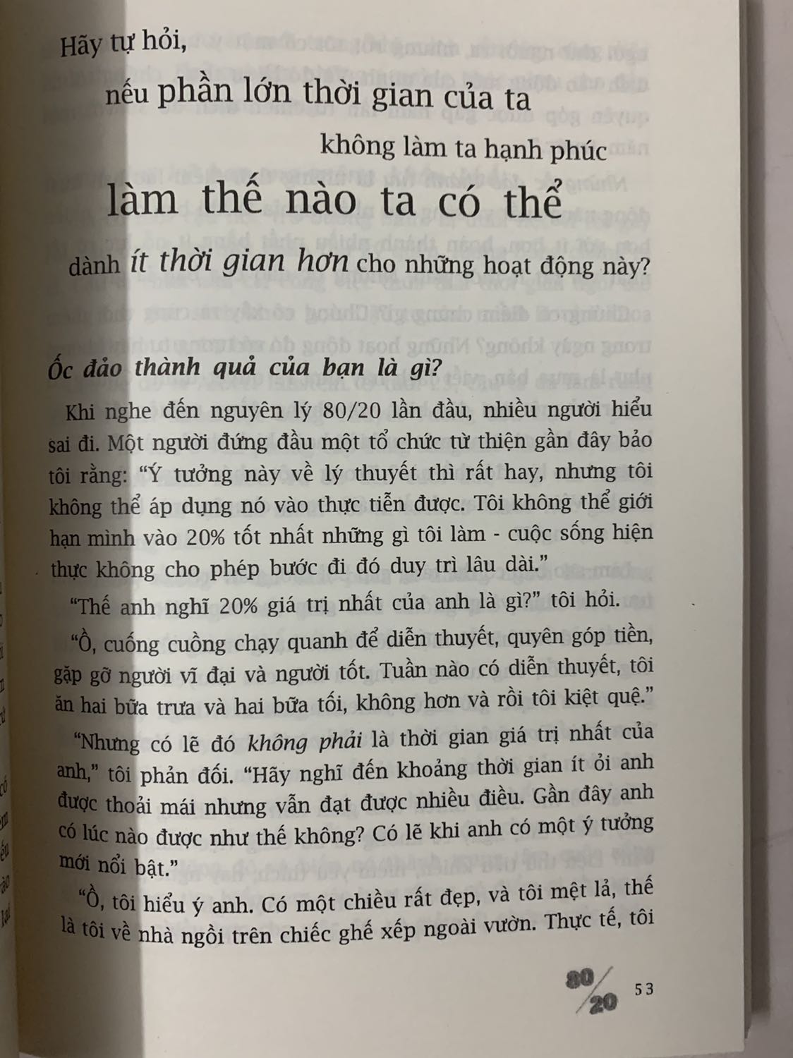 / Thấy nhiều người review về cuốn này nhiều nên mua đọc thử. Nội dung ổn và có dẫn chứng số liệu cụ thể. Đọc về phương thức 80/20 cần phải chậm rãi thì mới có thể hiểu hết đc. Sách mang lại những tip hay ứng dụng vào đời sống. 
Tiki giao hàng nhanh, giá tốt