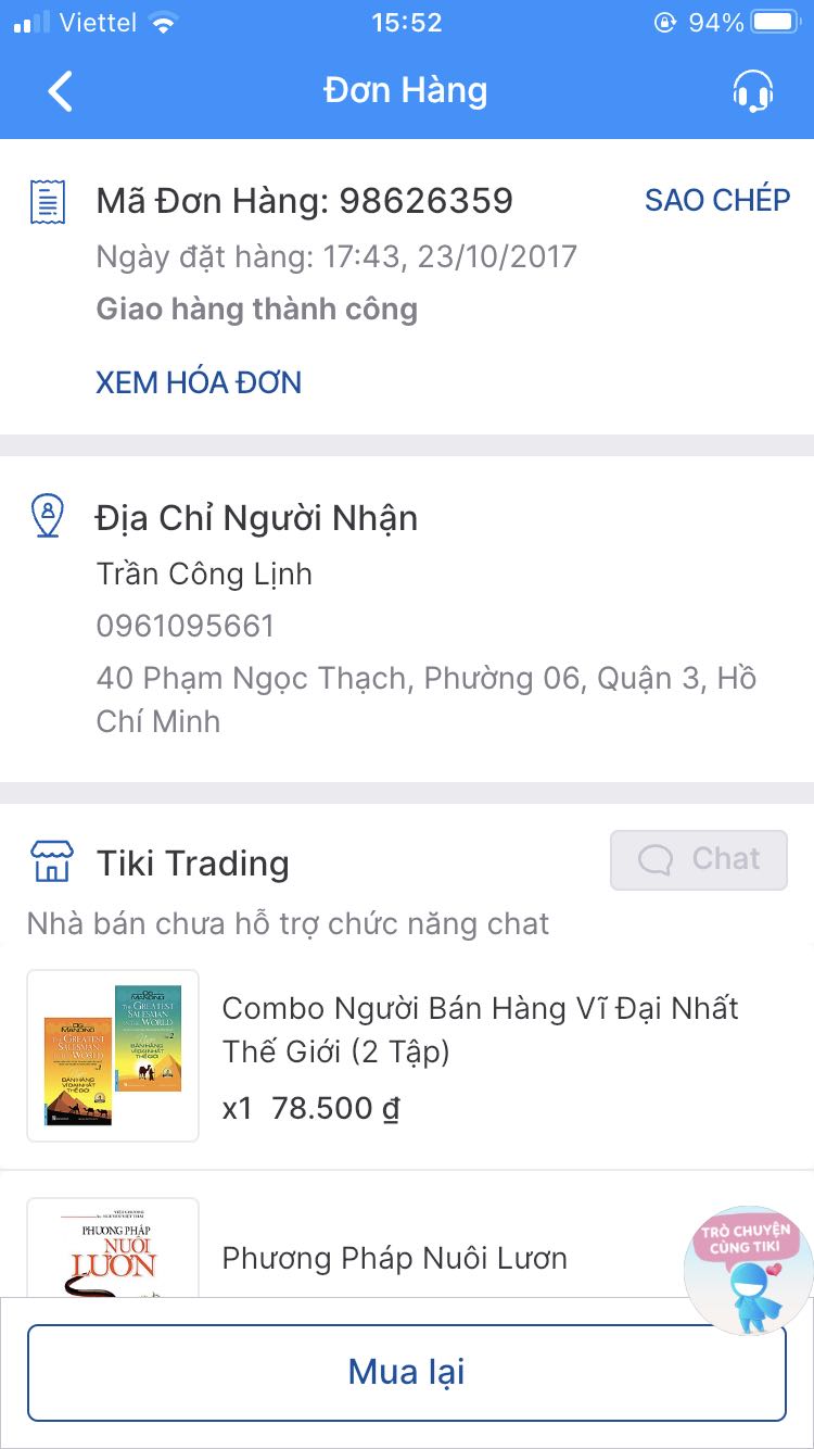 Sách có nội dung hay, đọc khá cuốn hút. Tiki giao hàng đúng hẹn. Tuy nhiên sách bị lẫn lộn giữa các trang. Ví dụ trang 112 nhảy sang trang 154 và một số trang sau đó nữa. Đang đọc hấp dẫn thì tự dưng mất trang, đọc không hiểu gì, dễ cụt hứng.
Mong các bạn đọc cân nhắc kỹ trước khi mua tái bản này và tiki có hành động tích cực.