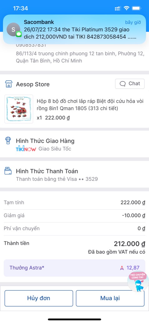 Sản phẩm được nên đáng mua, cho bé tầm 6 tuổi chơi được, giao hàng nhanh nha