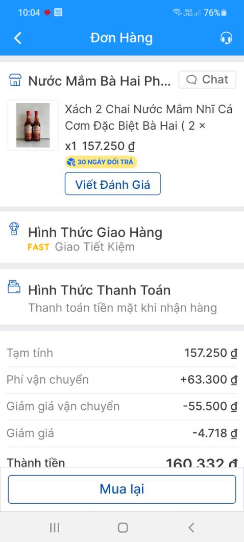 Rất không hài lòng vì sản phẩm tôi chọn mua là mắm nhĩ cá cơm, nhưng lại giao sang là mắm lú.