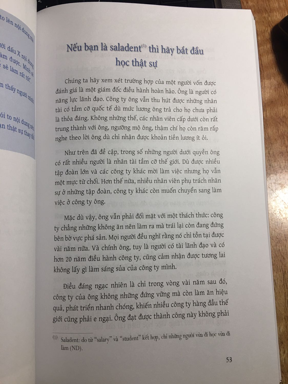 Sách mới, bookcare cẩn thận. Riêng mình thích đọc những sách về doanh nhân cụ thể, cuộc đời, nỗ lực và quan điểm sống của họ hơn là những sách quan điểm chung và ví dụ không rõ ràng. 5 sao cho dịch vụ của Tiki.