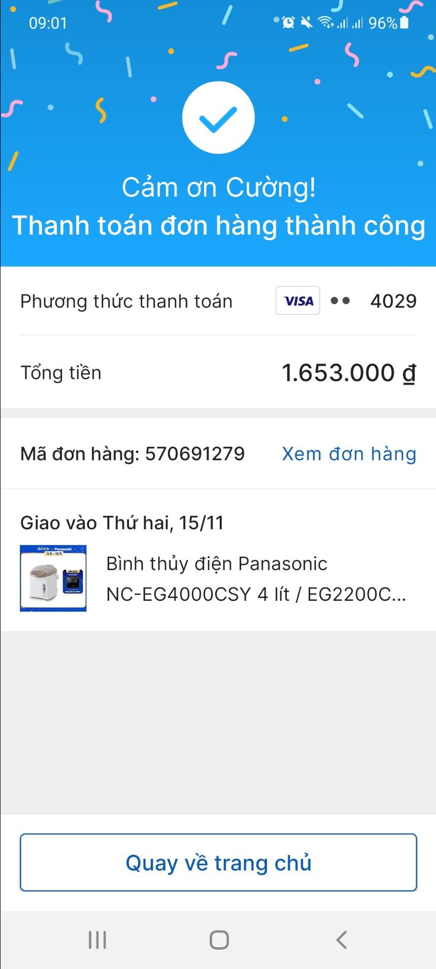 Tiki *** đảo khách hàng.
Đặt mua sản phẩm loại 4 lit, thanh toán xong, Tiki xác nhận đơn hàng kèm thêm / mã sản phẩm loại 2,2 lít
Giao hàng gói rất kỹ, khách tin tường không mở ra, về nhà mở ra, sản phẩm loại 2,2 lít.
Mọi người cẩn thận chú ý thông tin hàng trên xác nhận đơn hàng
Đừng để Tiki *** đảo nữa