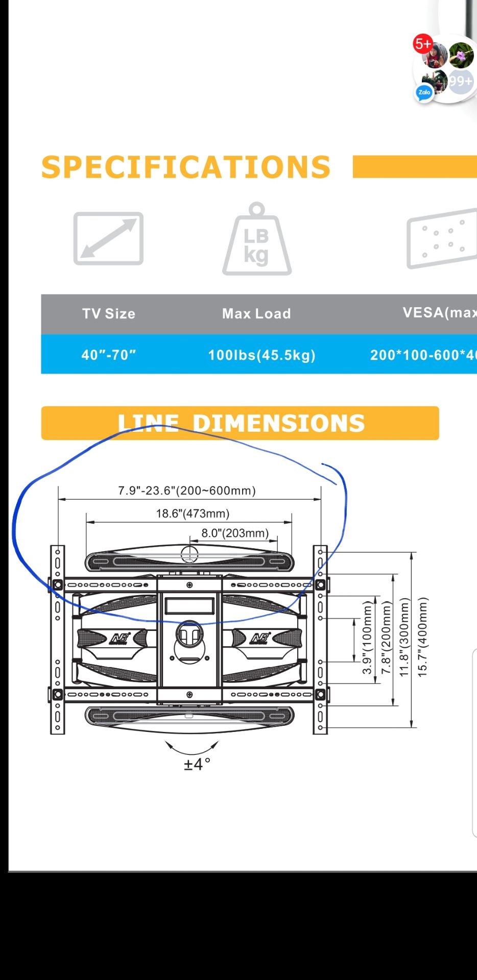 Tôi rất thất vọng về nhà cung cấp DONGSTORE và cả cách tiki kiểm hàng.
Tôi đặt mua model P6, nhưng tiki giao model NB767-L600
Model P6 có khoảng cách lỗ bắt vít >400mm, trong khi model NB767 là 200mm.
Tường nhà tôi yếu không thể chịu tải lớn với khoảng cách bắt vít quá gần như vậy.
Đó là lý do tôi chọn P6 của DONGSTORE thay vì NB767 với giá rẻ hơn từ nhà cung cấp khác (vd NB767 có giá 699k từ tieudungthongminh). 
Tôi đã thanh toán trước ngay khi đặt hàng, và bây giờ tôi không thể sử dụng sản phẩm nhận được.
Tôi và gia đình là khách hàng thường xuyên của tiki (tiki có thể kiểm tra địa chỉ giao hàng). Mong tiki cải thiện chất lượng để giữ chân khách hàng.