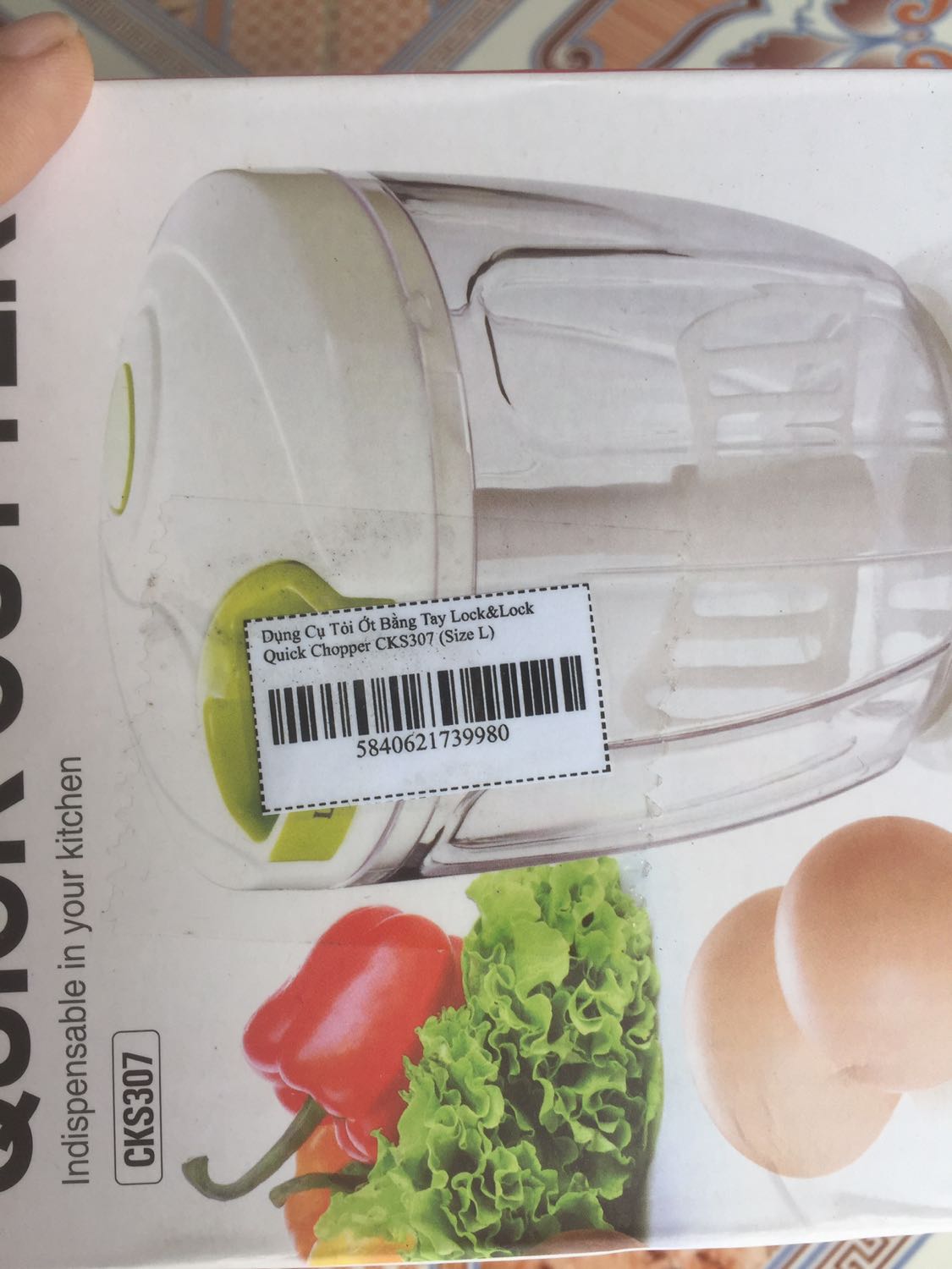 Để là quick chopper mà bán quick cutter là thấy ko thích rồi, mua rất nhìu so này của lock nhưng lần này mình sang nhà bán khác thấy rẻ hoá ra bị lầm, chất lượng thì chưa biết nhưng mình ko thích bị ***