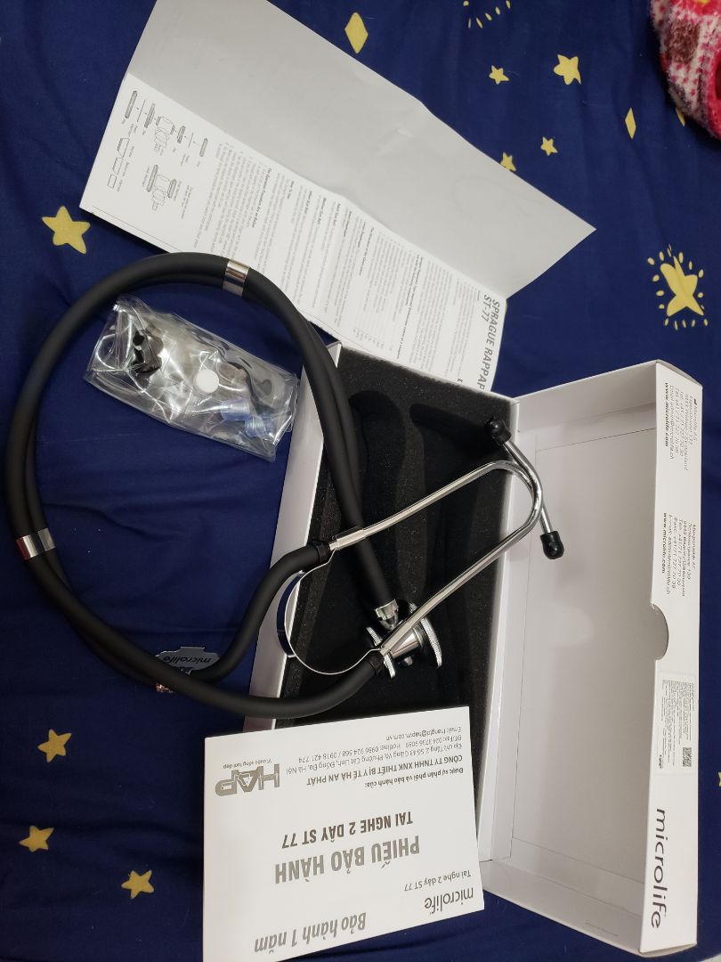 Mình mua để nghe tim thai của em bé thấy nghe được tuy hơi nhỏ nhưng nghe được là hài lòng rồi. Nhìn ống nghe chắc chắn, có phiếu bảo hành. Mình mua để nghe tim thai của em bé thấy nghe được tuy hơi nhỏ nhưng nghe được là hài lòng rồi. Nhìn ống nghe chắc chắn, có phiếu bảo hành.