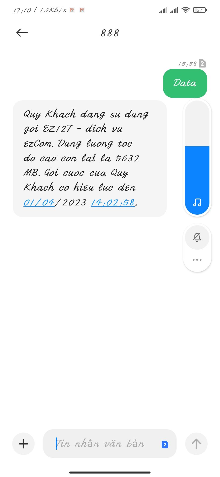 Lần đầu xài sim data này thấy rất tốt, kích hoạt vô cùng dễ chỉ cần bỏ sim vào khởi động đt lại là xong. Kiểm tra sim thấy thời hạn sử dụng đúng 1 năm, dùng lúc đầu thấy nhanh gấp đôi wifi nhà mình mà ko biết sau này thế nào, giao hàng sớm 3 ngày. Tóm lại khá ưng ý, đánh giá 5 sao cho shops.