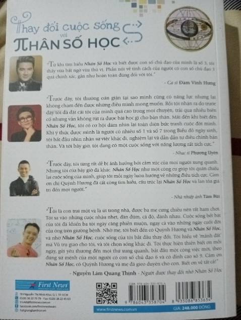 Thao dõi chị Quỳnh Hương trên youtube lâu rồi, coi xong còn mua sách của chị về nữa. Khi tìm hiểu tất tần tật con số của bản thân, mình bắt đầu cải thiện không ít thứ. Ai thích thần số học có thể mua sách của chị, chị ấy giải thích dễ hiểu, cũng có ví dụ mẫu cho độc giả hiểu rõ hơn nữa.