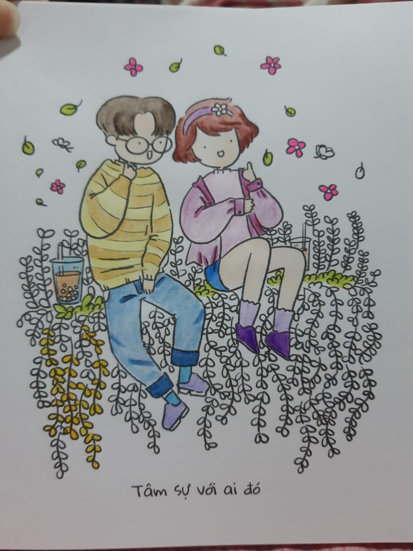 Hình vẽ dễ thương, có thể hoàn thành trong 20 đến 30 phút... rất phù hợp với những bạn cần thư giãn bằng bút màu. 
thời gian giao hàng siêu nhanh. bìa có hơi bụi xíu nhưng vẫn chấp nhận được, ruột sách sạch đẹp và giấy dày, phù hợp với nhiều loại màu nhé.