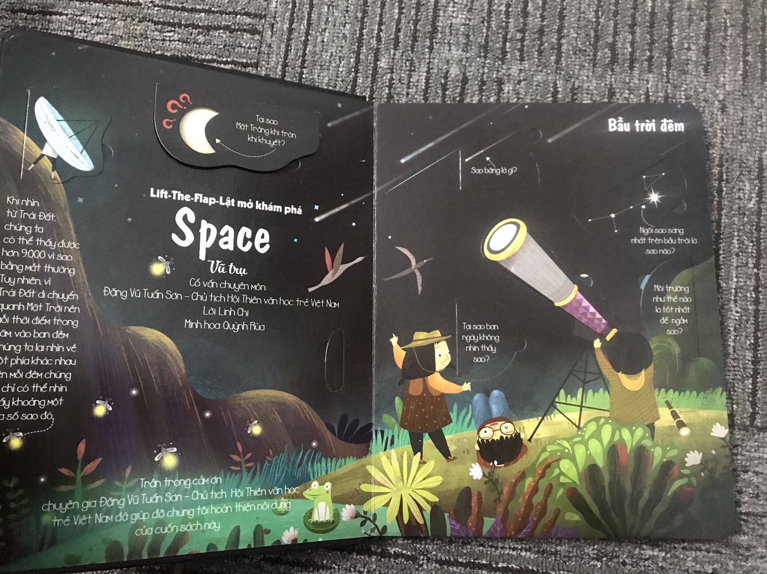 Giao hàng nhanh chóng thì không phải bàn ở tiki rồi, tuy mua với giá được giảm 58k nhưng phí ship là 44k nhưng không sao khi sách về tay đẹp, ko bị lỗi j, sách được bọc thêm 1 lớp túi bóng rồi mới cho vào hộp dù không được bảo vệ môi trường nhưng lại bảo vệ được sách (mình có tận dụng lại túi này mà không vứt đi nên rất hài lòng về việc bọc sách này). Nội dung trong sách đều ngắn gọn, dễ hiểu, lượng thông tin vừa đủ không gây nhàm chán cho các bạn bé, hình ảnh màu sắc chân thực, cực kỳ nhiều chỗ lật mở luôn. Điểm sáng nữa là sách tận dụng cả trang cuối để in thông tin của nhà phát hành... cùng với thông tin truyền tải đến các bé thay vì dành nguyên 1 trang để in thông tin về nhà phát hành như trước. Nói là sách cho trẻ con nhưng cá nhân mình là người lớn r mà vẫn thấy thích.