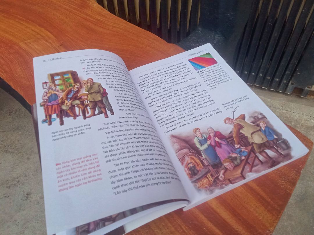 sách giấy rất tốt, dày, lại còn có tranh màu nữa, phù hợp với cả trẻ nhỏ. Giao hàng tỉnh mất chỉ hơn ngày thôi