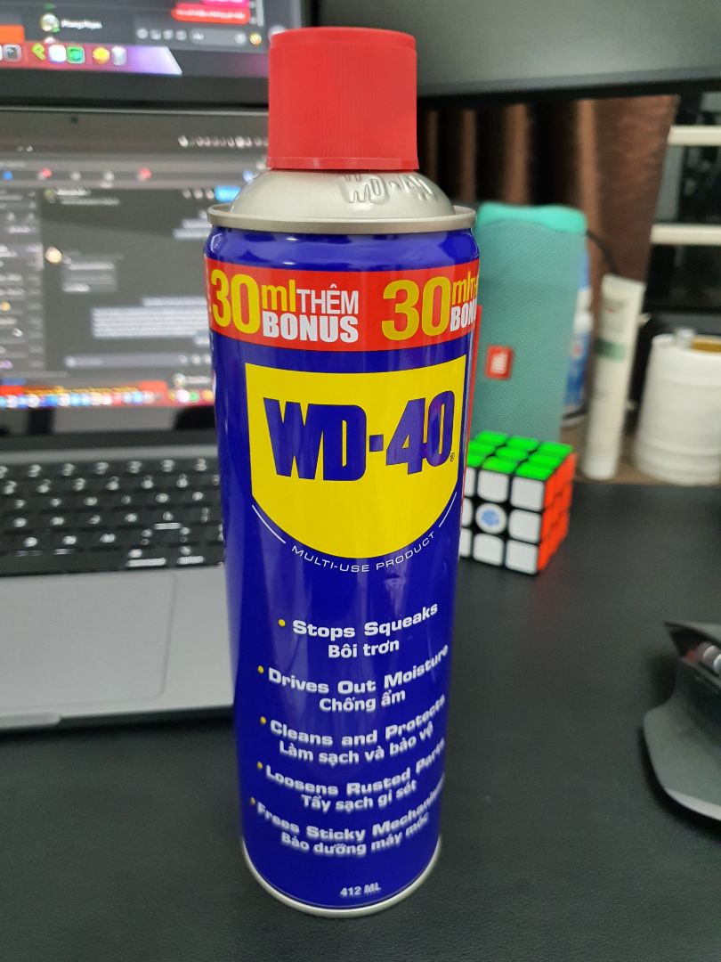 xịt vào chân ghế văn phòng bị kêu cóy két, giảm đc rất nhiều. tốt